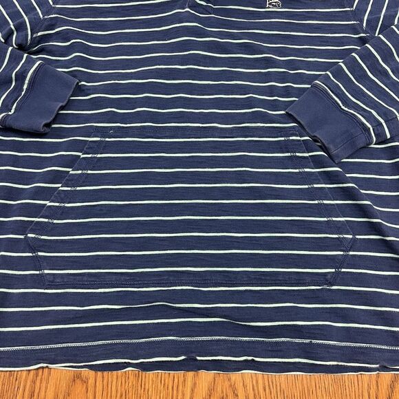 Southern Tide Sweatshirt Mens Large Blue Striped Pullover Drawstring Fishing - Picture 6 of 11